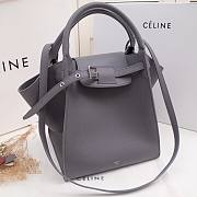 Celine Supple Grained Calfskin Small Big Bag Anthracite Grey - 24x26x22cm - 2