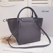 Celine Supple Grained Calfskin Small Big Bag Anthracite Grey - 24x26x22cm - 3