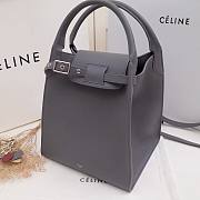 Celine Supple Grained Calfskin Small Big Bag Anthracite Grey - 24x26x22cm - 5