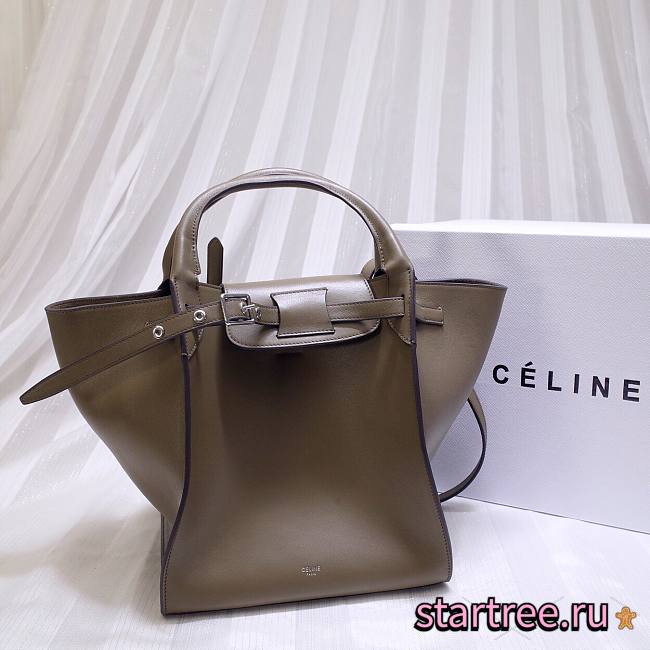 Celine Supple Calfskin Small Big Bag Anthracite Brown - 24x26x22cm - 1