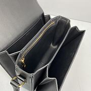 Celine Triomphe Medium Bag In Textile Black - 22x16x7cm - 2