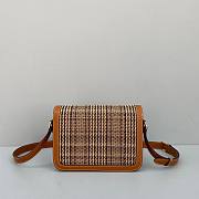 Medium Triomphe Bag In Triomphe Textile And Calfskin - 22x16x7cm - 3