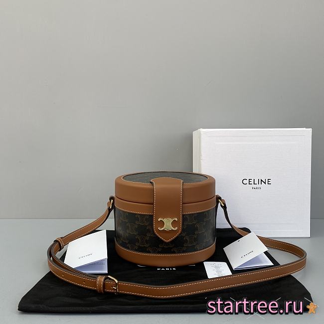 Celine Medium Tambour Bag Tan - 17x12x17cm - 1