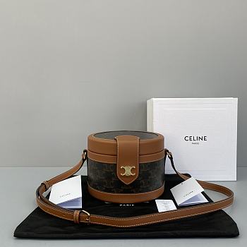 Celine Medium Tambour Bag Tan - 17x12x17cm