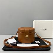 Celine Medium Tambour Bag In Smooth Calfskin Tan - 17x12x17cm - 1