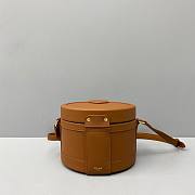 Celine Medium Tambour Bag In Smooth Calfskin Tan - 17x12x17cm - 4