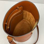 Celine Bucket Maillon Triomphe In Natural Calfskin Caramel - 25x29x22cm - 2