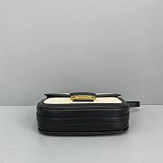 Celine Medium Sulky Bag In Textile And Calfskin Natural / Black - 23x16.5x6cm - 3