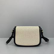 Celine Medium Sulky Bag In Textile And Calfskin Natural / Black - 23x16.5x6cm - 6