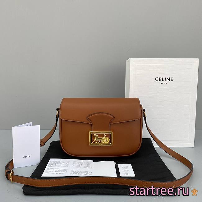 Celine Medium Sulky Bag In Smooth Calfskin Tan -  23x16.5x6cm - 1