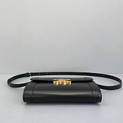 Celine Strap Bag Triomphe In Shiny Calfskin Black - 21x15x4.5cm - 5