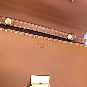 Celine Strap Bag Triomphe In Natural Calfskin Tan - 21x15x4.5cm - 6