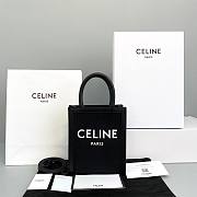 Celine Mini Vertical Cabas Celine Print Black - 20x17x6cm - 1