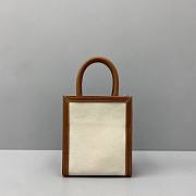 Celine Mini Vertical Cabas With Sulky Print Tan- 20x17x6cm - 3