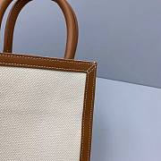 Celine Mini Vertical Cabas With Sulky Print Tan- 20x17x6cm - 2