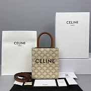 Celine Mini Vertical Cabas Print White - 20x17x6cm - 1