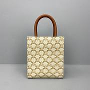 Celine Mini Vertical Cabas Print White - 20x17x6cm - 6