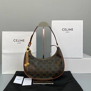 Celine Ava Bag In Triomphe Canvas And Calfskin Tan - 25x14x7cm