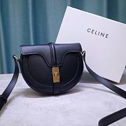 Celine Small Besace 16 In Satinated Calfskin Black - 19x16x4cm - 2