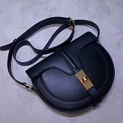 Celine Small Besace 16 In Satinated Calfskin Black - 19x16x4cm - 4