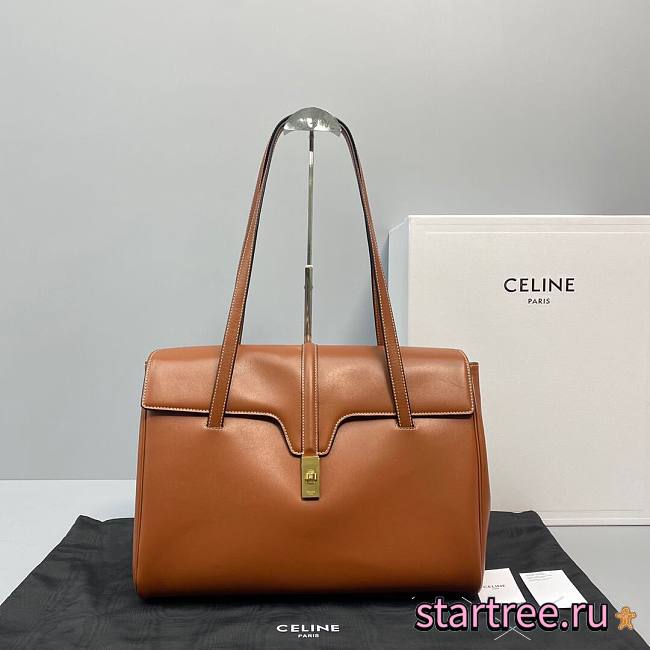 CELINE | Medium Soft 16 Bag In Smooth Calfskin Tan - 37x29x17cm - 1