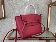 Celine Nano Belt Bag In Grained Calfskin Red - 20x20x10cm - 3