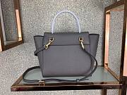 Celine Nano Belt Bag In Grained Calfskin Grey - 20x20x10cm - 3