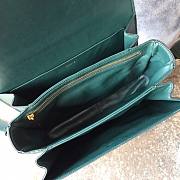 Celine Medium Triomphe Bag In Shiny Calfskin Green - 22x16.5x7cm - 5