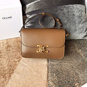 Celine Medium Triomphe Bag In Shiny Calfskin Tan - 22x16.5x7cm - 1