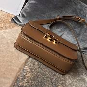 Celine Medium Triomphe Bag In Shiny Calfskin Tan - 22x16.5x7cm - 5