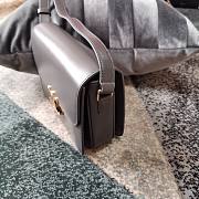 Celine Medium Triomphe Bag In Shiny Calfskin Grey - 22x16.5x7cm - 3