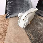 Celine Medium Triomphe Bag In Shiny Calfskin White - 22x16.5x7cm - 4