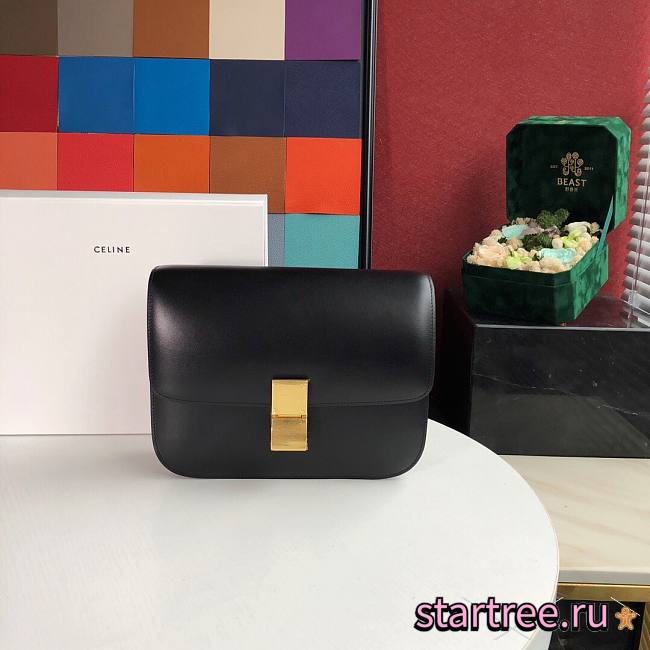 Celine Classic Bag In Box Calfskin Black - 24x18x7cm - 1