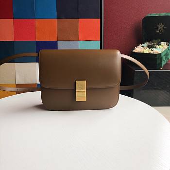 Celine Classic Bag In Box Calfskin Beige - 24x18x7cm