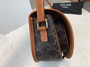 Celine Medium Folco Bag In Triomphe Canvas And Calfskin Tan - 18x17x6.5cm - 3