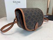 Celine Medium Folco Bag In Triomphe Canvas And Calfskin Tan - 18x17x6.5cm - 5