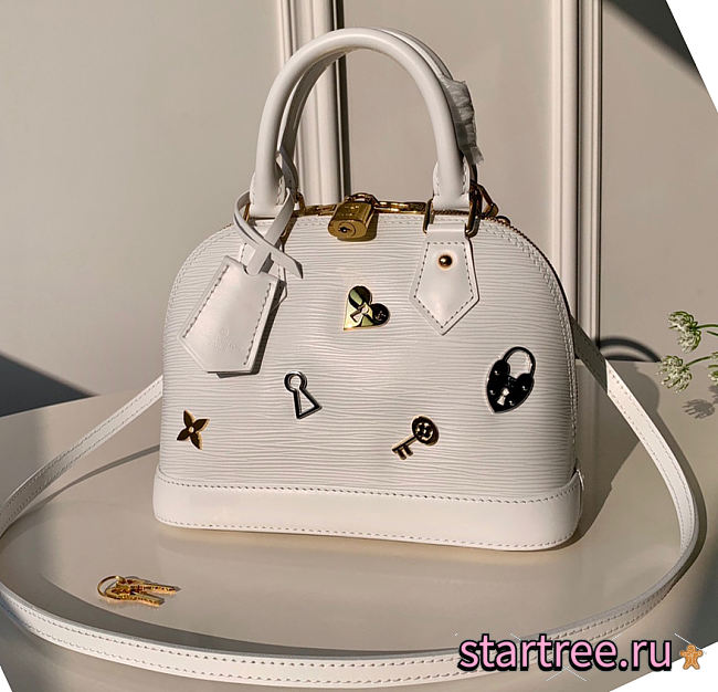 Louis Vuitton Alma BB Bag Love Lock White- M52884 - 25x17.5x11.5cm - 1