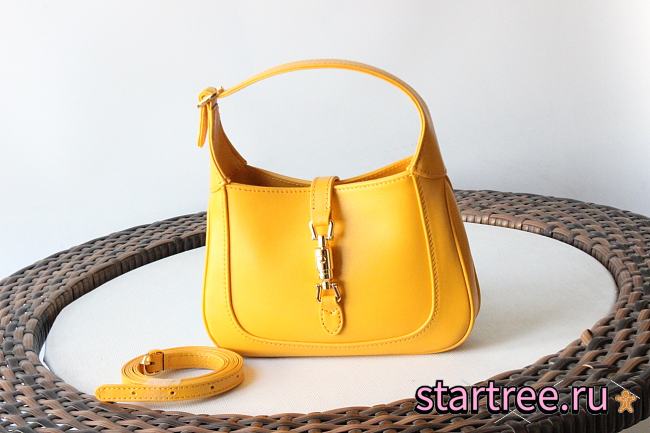 Gucci Jackie 1961 Mini Shoulder Bag Yellow - 637091 - 19x13x3cm - 1