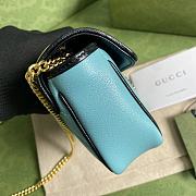 Gucci GG Marmont Mini Blue/Apricot Bag - 574969 - 16.5x10.2x5.1cm - 2