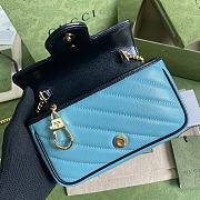 Gucci GG Marmont Mini Blue/Apricot Bag - 574969 - 16.5x10.2x5.1cm - 4