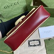 Gucci GG Marmont Mini Red/Blue Apricot Bag - 574969 - 16.5x10.2x5.1cm - 5