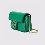 Gucci GG Marmont Mini Green Bag - 574969 - 16.5x10.2x5.1cm - 4