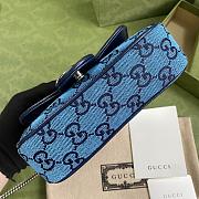 ‎Gucci GG Marmont Multicolour Light Blue/Blue - 476433 - 16.5x10.2x5.1cm - 4