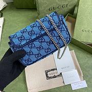 ‎Gucci GG Marmont Multicolour Light Blue/Blue - 476433 - 16.5x10.2x5.1cm - 6