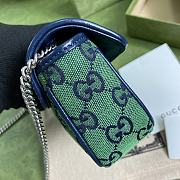 ‎Gucci GG Marmont Multicolour Green/Blue - 476433 - 16.5x10.2x5.1cm - 3