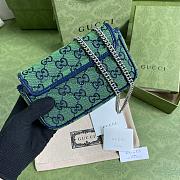 ‎Gucci GG Marmont Multicolour Green/Blue - 476433 - 16.5x10.2x5.1cm - 4