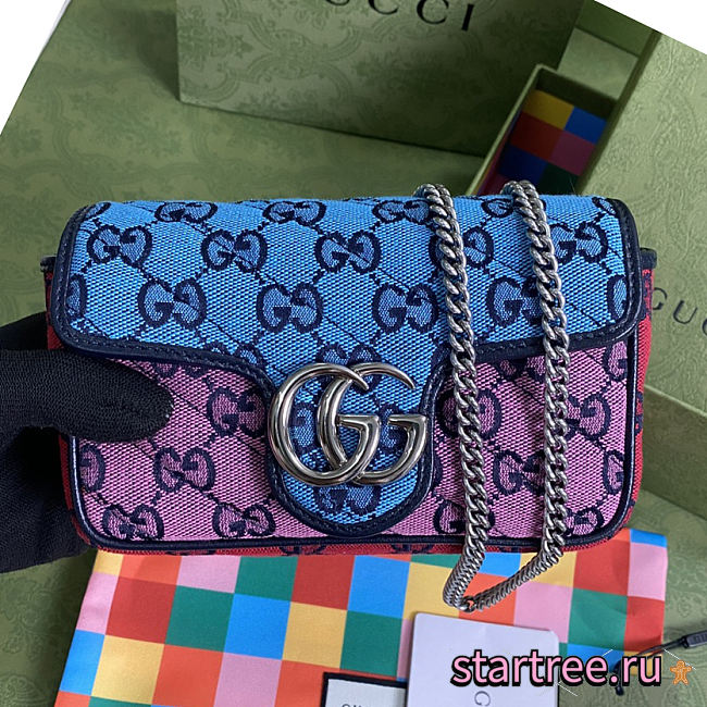 ‎Gucci GG Marmont Multicolour - 476433 - 16.5x10.2x5.1cm - 1