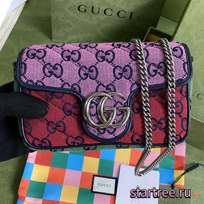 ‎Gucci GG Marmont Multicolour Mini Bag - 476433 - 16.5x10.2x5.1cm - 1