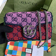 ‎Gucci GG Marmont Multicolour Mini Bag - 476433 - 16.5x10.2x5.1cm - 1