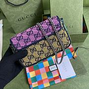 ‎Gucci GG Marmont Multicolour Mini Bag - 476433 - 16.5x10.2x5.1cm - 2